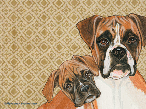 Boxer Cutting Board Tempered Glass, Pet Placemat, 11.5" x 15.5" - Pipsqueakproductions