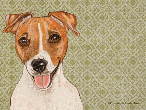 Jack Russell Terrier Tennis Champ Cutting Board Tempered Glass, Pet Placemat, 11.5" x 15.5" - Pipsqueakproductions