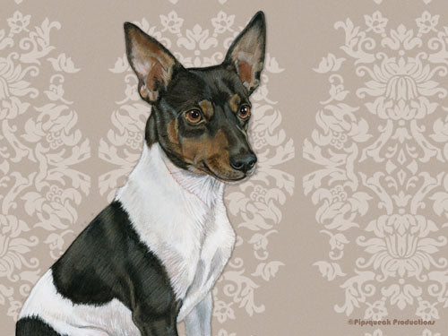 Rat Terrier Cutting Board Tempered Glass, Pet Placemat, 11.5" x 15.5" - Pipsqueakproductions