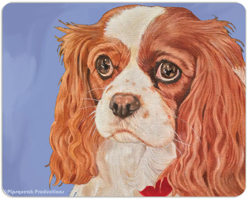 Cavalier King Charles Cutting Board Tempered Glass, Pet Placemat, 11.5 “ x 15.5” - Pipsqueakproductions