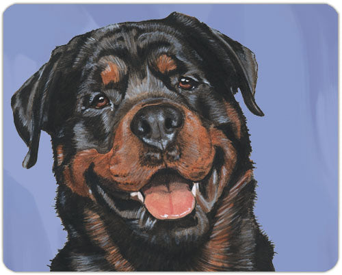 Rottweiler Cutting Board Tempered Glass, Pet Placemat, 11.5 “ x 15.5” - Pipsqueakproductions