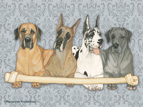 Great Dane Cutting Board Tempered Glass, Pet Placemat, 11.5" x 15.5" - Pipsqueakproductions