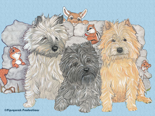 Cairn Terrier Cutting Board Tempered Glass, Pet Placemat, 11.5" x 15.5" - Pipsqueakproductions