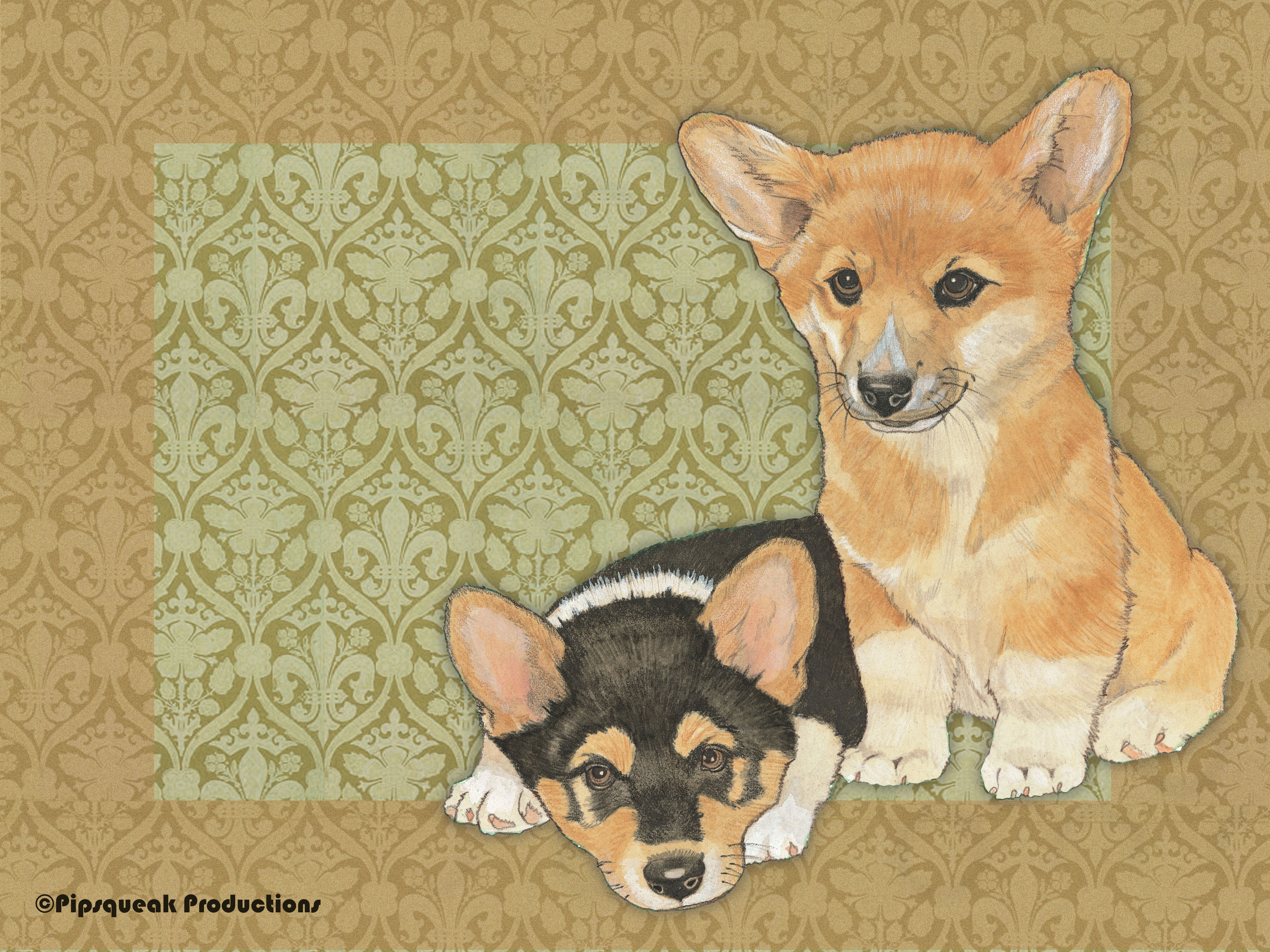 Corgi Pembroke Welsh Cutting Board Tempered Glass, Pet Placemat, 11.5" x 15.5" - Pipsqueakproductions