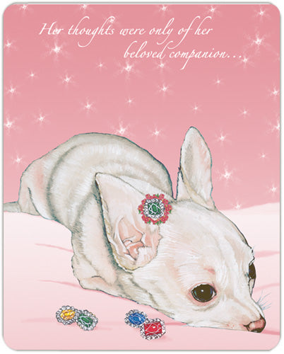 Chihuahua Cutting Board Tempered Glass, Pet Placemat, 11.5" x 15.5" - Pipsqueakproductions