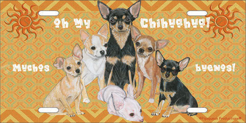 Chihuahua License Plate, Car Accessory, Auto Tag, Bedroom Sign, Fun Dog Lover Gift - Pipsqueakproductions