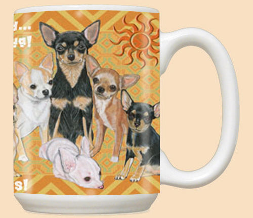 Chihuahua Ceramic Coffee Mug Tea Cup 15 oz - Pipsqueakproductions