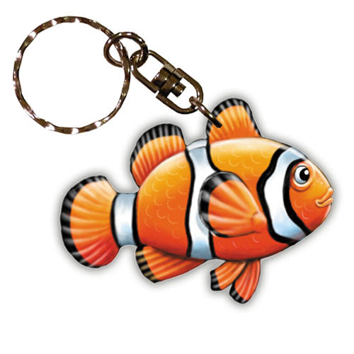 Clownfish Keychain Wooden - Pipsqueakproductions