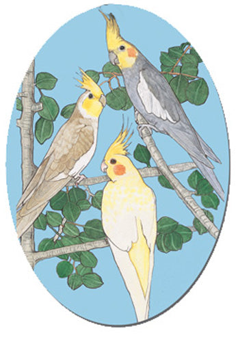 Cockatiel Parrot Magnet Wooden - Pipsqueakproductions