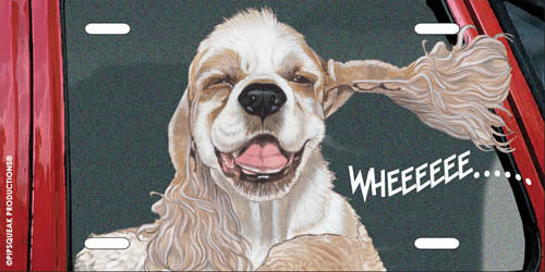 Cocker Spaniel License Plate, Car Accessory, Auto Tag, Bedroom Sign, Fun Dog Lover Gift - Pipsqueakproductions