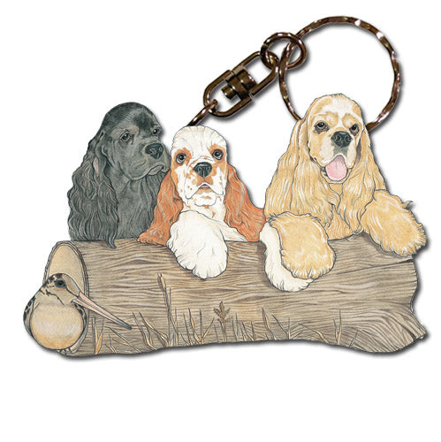 Cocker Spaniel Keychain Wooden - Pipsqueakproductions