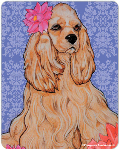 Cocker Spaniel Cutting Board Tempered Glass, Pet Placemat, 11.5" x 15.5" - Pipsqueakproductions