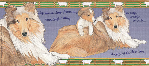 Collie Ceramic Coffee Mug Tea Cup 15 oz - Pipsqueakproductions