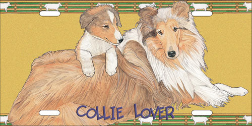 Collie License Plate, Car Accessory, Auto Tag, Bedroom Sign, Fun Dog Lover Gift - Pipsqueakproductions