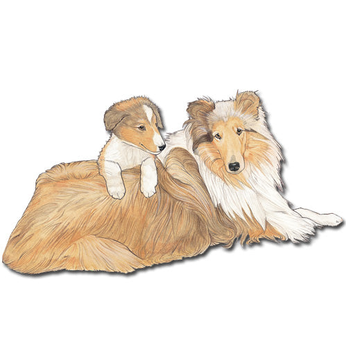Collie Magnet Wooden - Pipsqueakproductions