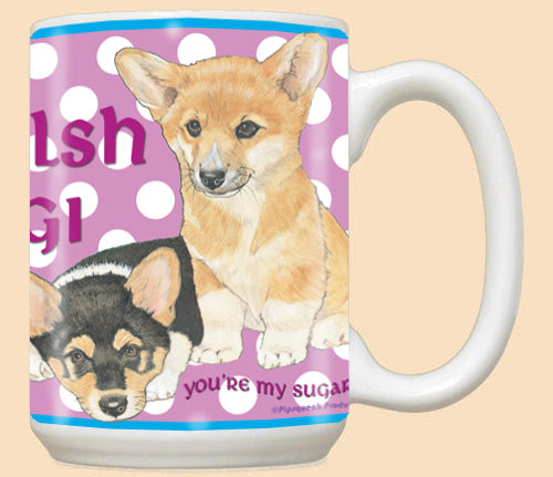 Corgi Welsh Pembroke Ceramic Coffee Mug Tea Cup 15 oz - Pipsqueakproductions
