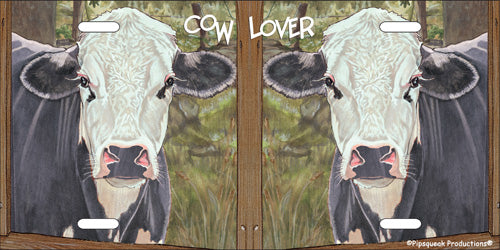 Cow Black and White Holstein License Plate, Car Accessory, Auto Tag, Bedroom Sign, Fun Farm Lover Gift - Pipsqueakproductions