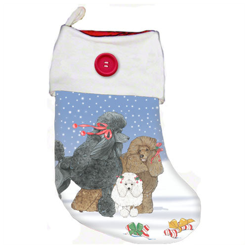 Poodle Christmas Stocking - Pipsqueakproductions