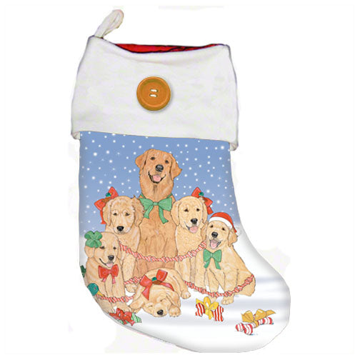 Golden Retriever Christmas Stocking - Pipsqueakproductions