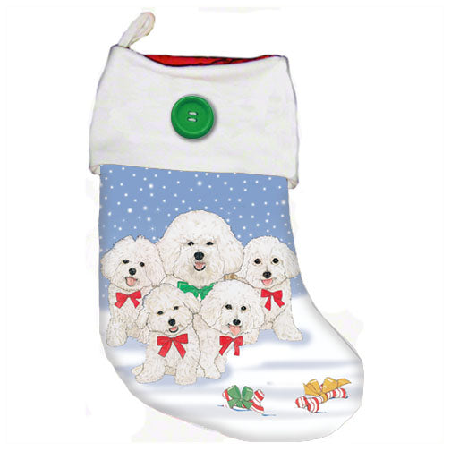 Bichon Frise Christmas Stocking - Pipsqueakproductions