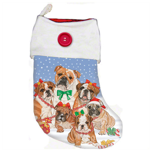 Bulldog Christmas Stocking - Pipsqueakproductions