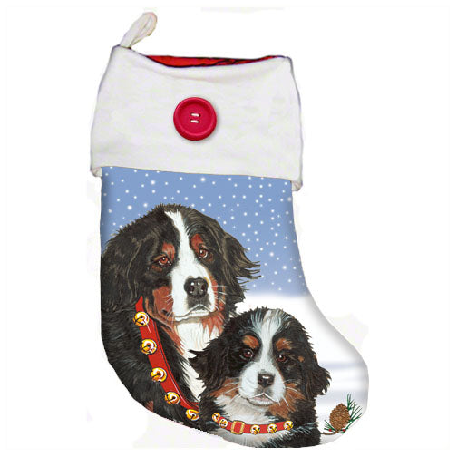 Bernese Mountain Dog Christmas Stocking - Pipsqueakproductions