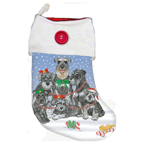 Schnauzer Christmas Stocking - Pipsqueakproductions