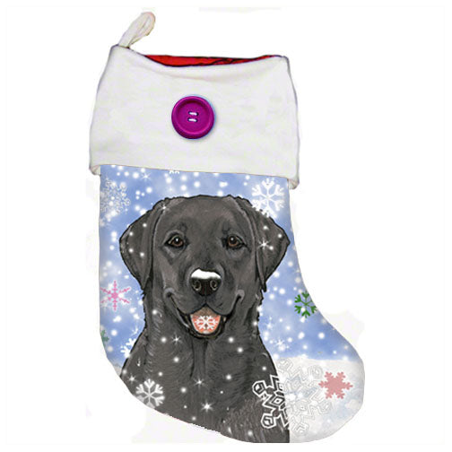 Labrador Black Lab Christmas Stocking - Pipsqueakproductions