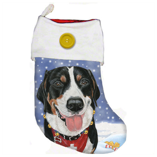 Greater Swiss Mountain Dog Christmas Stocking - Pipsqueakproductions
