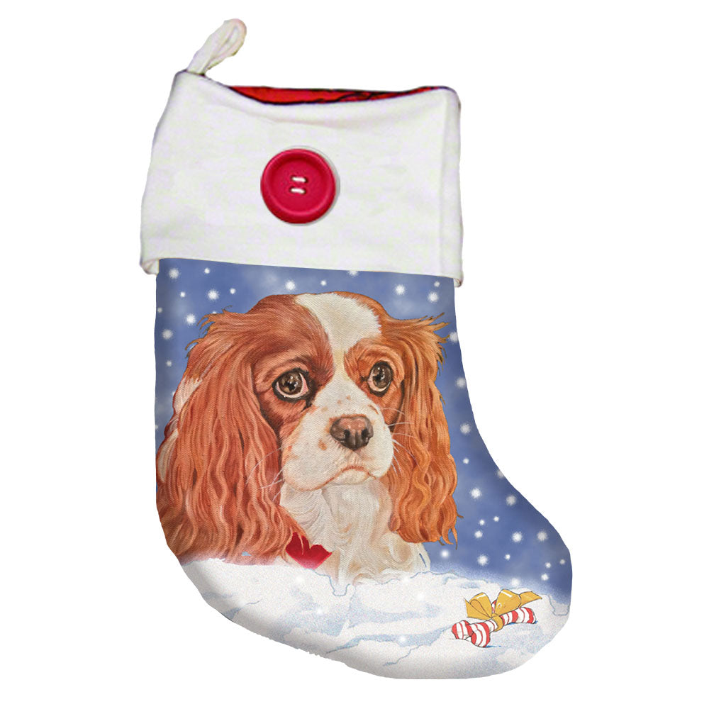 Cavalier King Charles Blenheim Christmas Stocking - Pipsqueakproductions