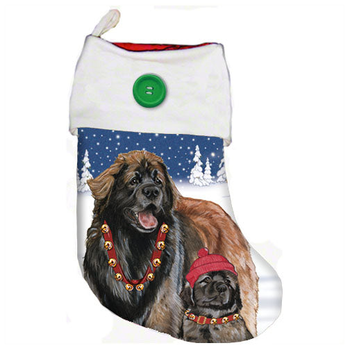 Leonberger Christmas Stocking - Pipsqueakproductions