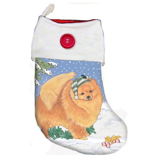 Pomeranian Christmas Stocking - Pipsqueakproductions
