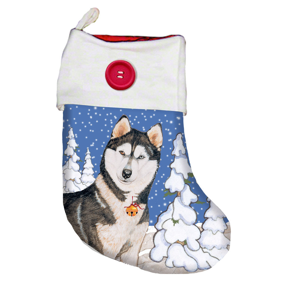 Siberian Husky Christmas Stocking - Pipsqueakproductions