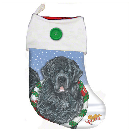 Newfoundland Newfie Dog Christmas Stocking - Pipsqueakproductions