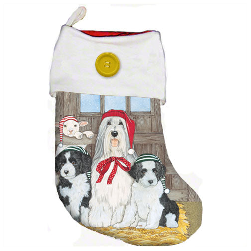 Bearded Collie Christmas Stocking - Pipsqueakproductions
