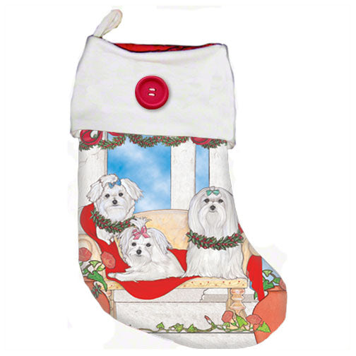 Maltese Christmas Stocking - Pipsqueakproductions