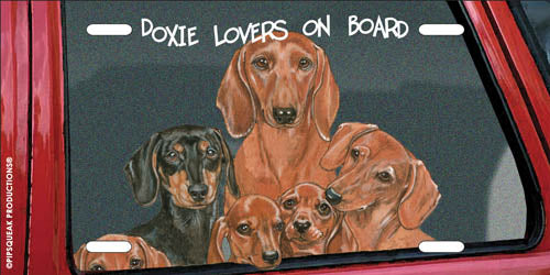 Dachshund License Plate, Car Accessory, Auto Tag, Bedroom Sign, Fun Dog Lover Gift - Pipsqueakproductions