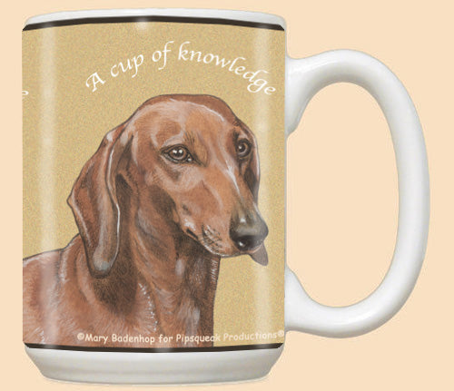 Dachshund Ceramic Coffee Mug Tea Cup 15 oz - Pipsqueakproductions