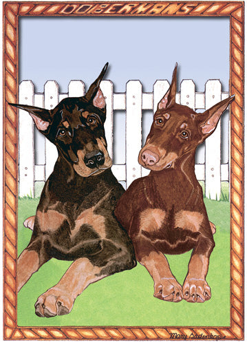Doberman 2D Magnet - Pipsqueakproductions