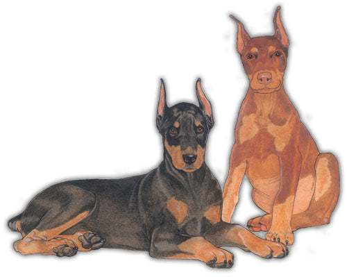 Doberman Dobie Magnet Wooden - Pipsqueakproductions