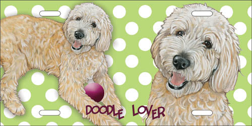 Doodle License Plate, Car Accessory, Auto Tag, Bedroom Sign, Fun Dog Lover Gift - Pipsqueakproductions