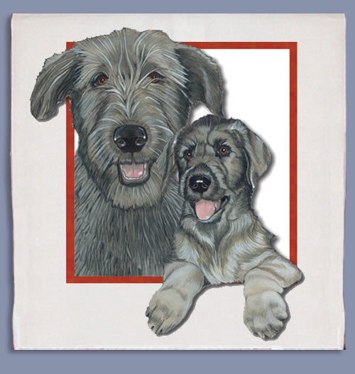 Irish Wolfhound Dish Towel - Pipsqueakproductions