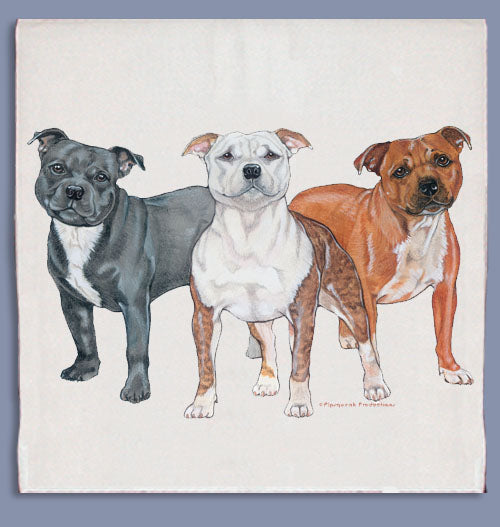 Staffordshire Bull Terrier Dish Towel - Pipsqueakproductions