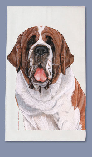 Saint Bernard Dish Towel - Pipsqueakproductions