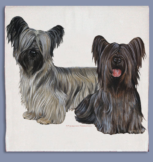 Skye Terrier Dish Towel - Pipsqueakproductions