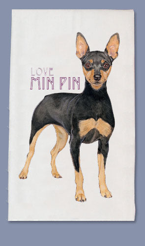 Miniature Pinscher Dish Towel - Pipsqueakproductions