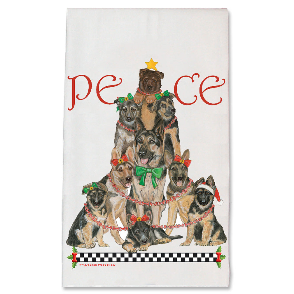 German Shepherd Christmas Kitchen Towel Holiday Pet Gifts - Pipsqueakproductions
