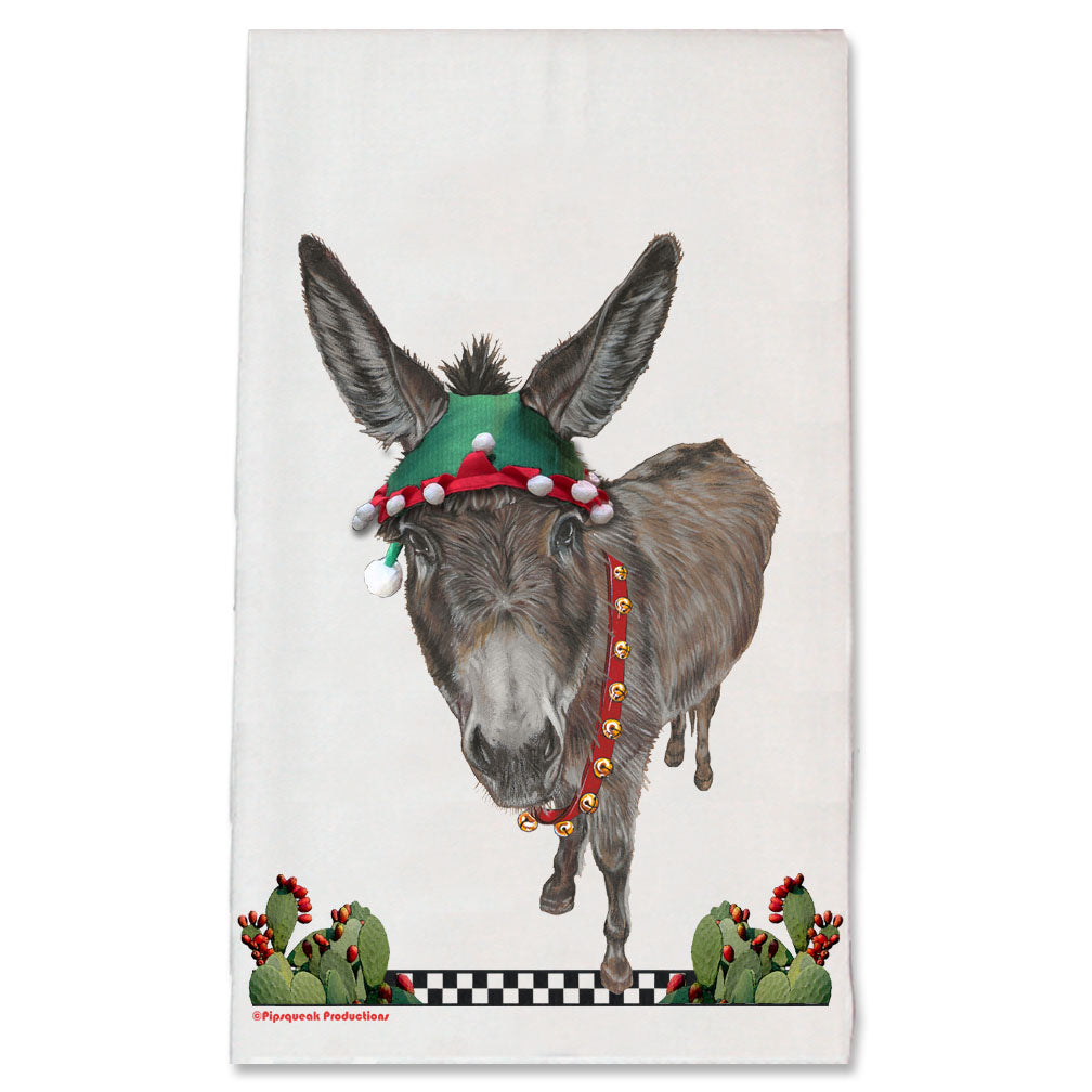 Donkey Kitchen Towel Holiday Pet Gifts - Pipsqueakproductions