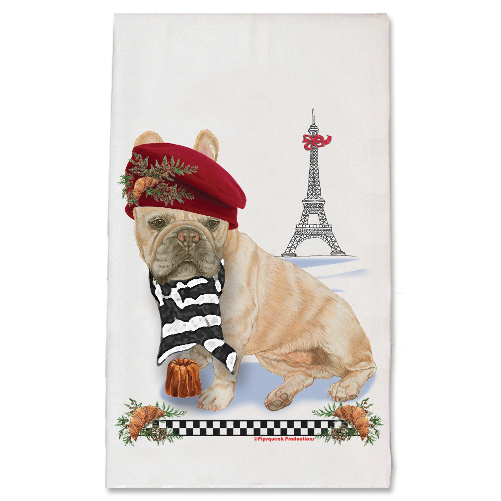 French Bulldog Christmas Kitchen Towel Holiday Pet Gift - Pipsqueakproductions