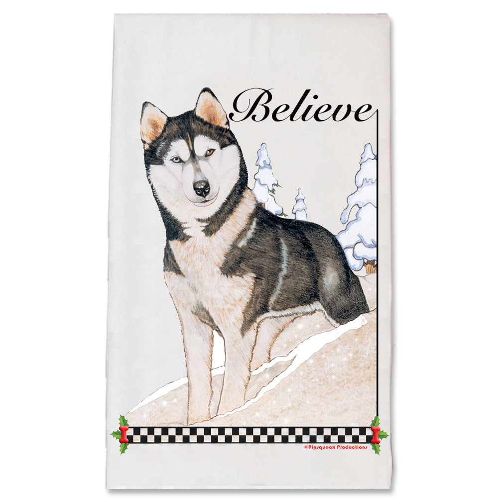 Siberian Husky Christmas Kitchen Towel Holiday Pet Gifts - Pipsqueakproductions